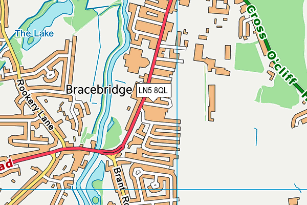 LN5 8QL map - OS VectorMap District (Ordnance Survey)