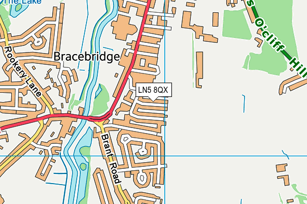 LN5 8QX map - OS VectorMap District (Ordnance Survey)