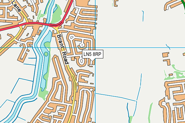 LN5 8RP map - OS VectorMap District (Ordnance Survey)