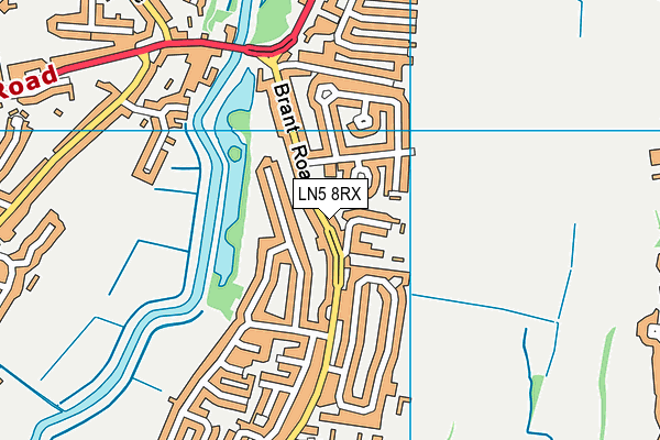 LN5 8RX map - OS VectorMap District (Ordnance Survey)