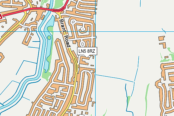 LN5 8RZ map - OS VectorMap District (Ordnance Survey)