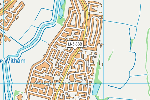 LN5 8SB map - OS VectorMap District (Ordnance Survey)
