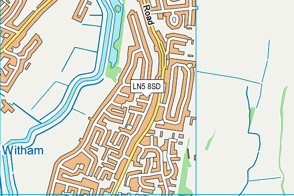 LN5 8SD map - OS VectorMap District (Ordnance Survey)