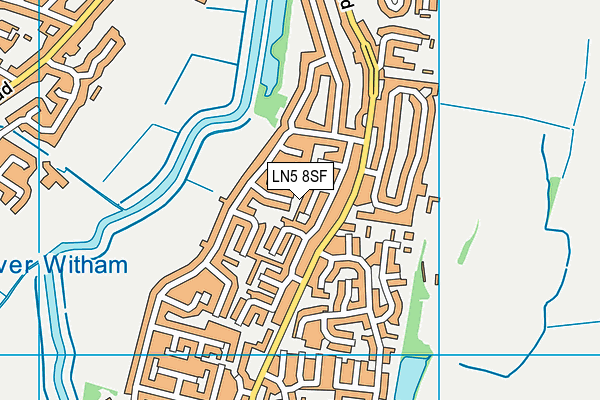 LN5 8SF map - OS VectorMap District (Ordnance Survey)