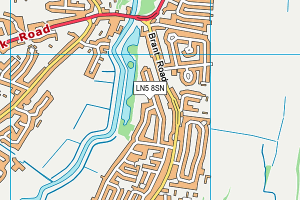 LN5 8SN map - OS VectorMap District (Ordnance Survey)