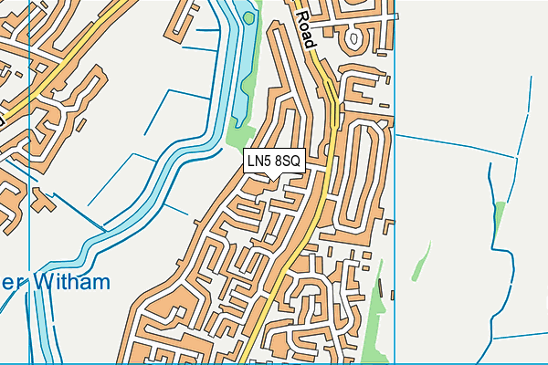 LN5 8SQ map - OS VectorMap District (Ordnance Survey)