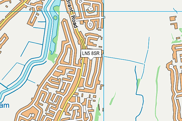 LN5 8SR map - OS VectorMap District (Ordnance Survey)