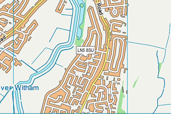 LN5 8SU map - OS VectorMap District (Ordnance Survey)