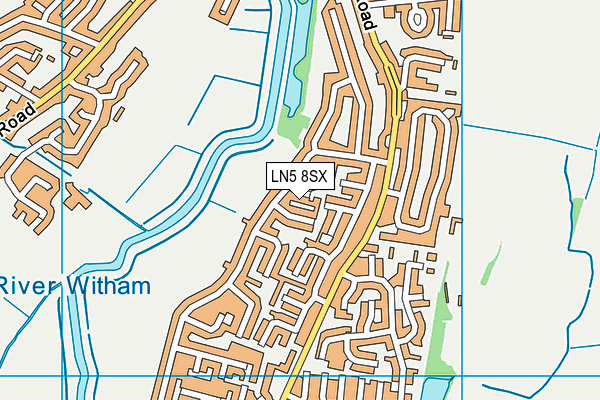 LN5 8SX map - OS VectorMap District (Ordnance Survey)