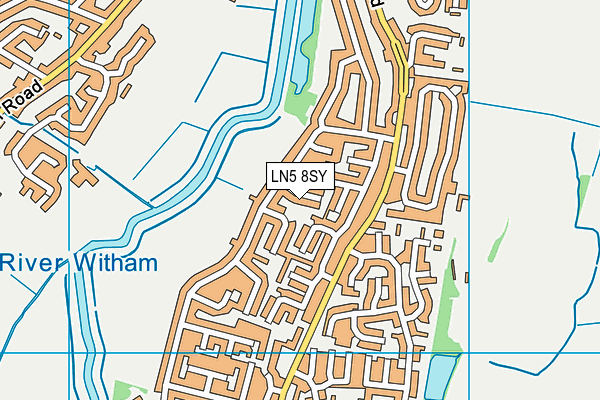 LN5 8SY map - OS VectorMap District (Ordnance Survey)