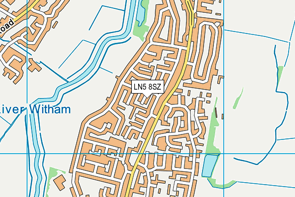 LN5 8SZ map - OS VectorMap District (Ordnance Survey)