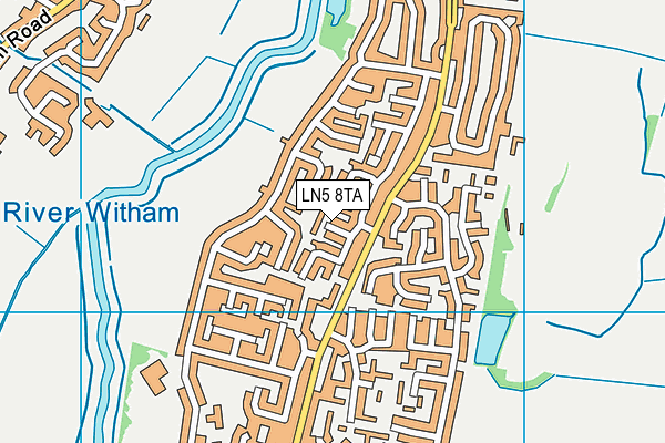 LN5 8TA map - OS VectorMap District (Ordnance Survey)