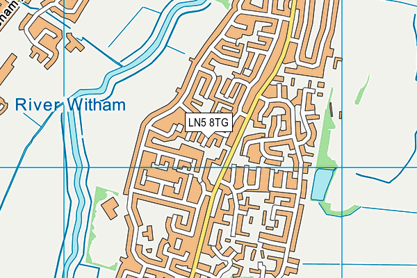 LN5 8TG map - OS VectorMap District (Ordnance Survey)