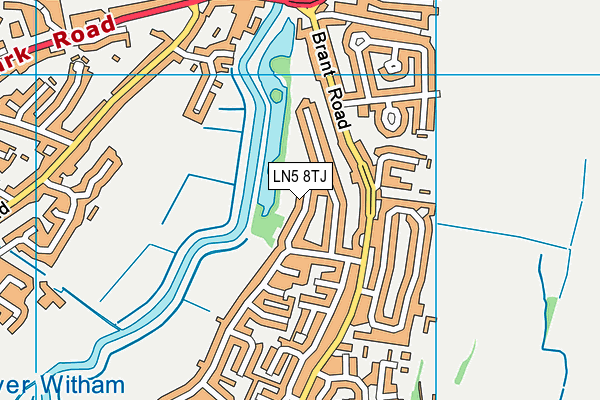 LN5 8TJ map - OS VectorMap District (Ordnance Survey)