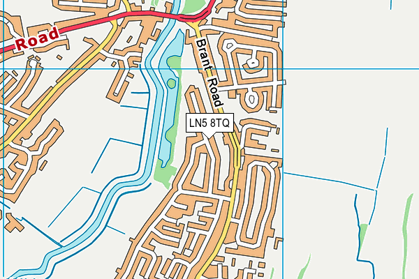 LN5 8TQ map - OS VectorMap District (Ordnance Survey)