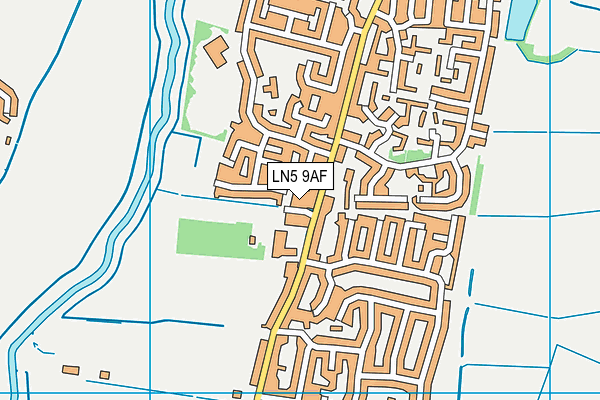 LN5 9AF map - OS VectorMap District (Ordnance Survey)