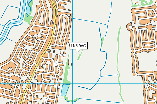 LN5 9AG map - OS VectorMap District (Ordnance Survey)
