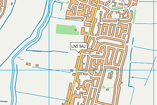 LN5 9AJ map - OS VectorMap District (Ordnance Survey)