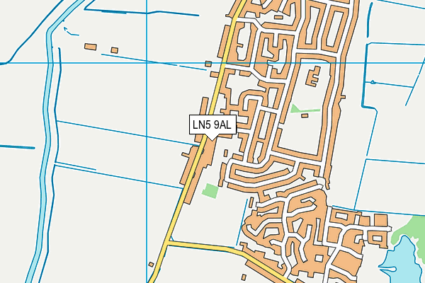 LN5 9AL map - OS VectorMap District (Ordnance Survey)