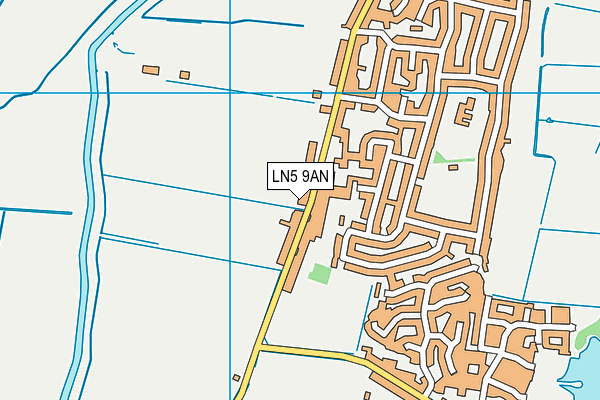 LN5 9AN map - OS VectorMap District (Ordnance Survey)