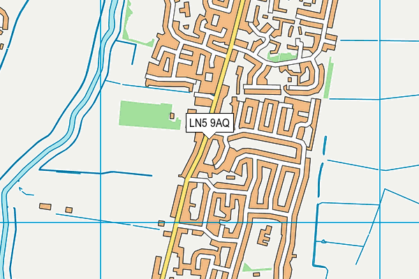 LN5 9AQ map - OS VectorMap District (Ordnance Survey)