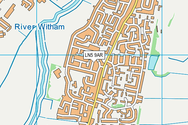 LN5 9AR map - OS VectorMap District (Ordnance Survey)