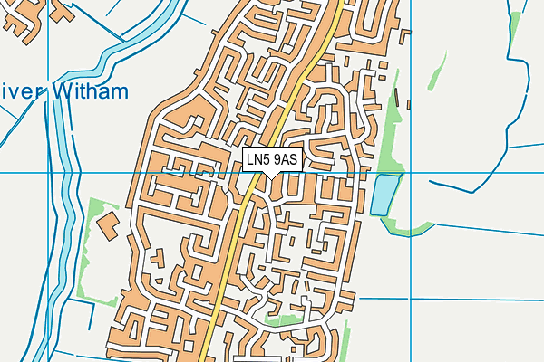 LN5 9AS map - OS VectorMap District (Ordnance Survey)