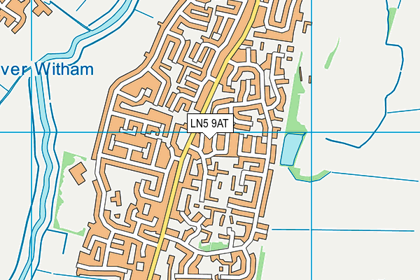 LN5 9AT map - OS VectorMap District (Ordnance Survey)