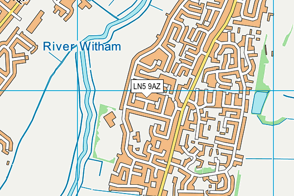 LN5 9AZ map - OS VectorMap District (Ordnance Survey)