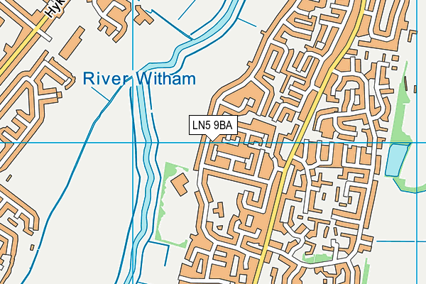 LN5 9BA map - OS VectorMap District (Ordnance Survey)