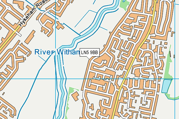 LN5 9BB map - OS VectorMap District (Ordnance Survey)