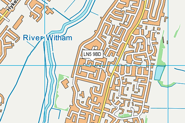 LN5 9BD map - OS VectorMap District (Ordnance Survey)