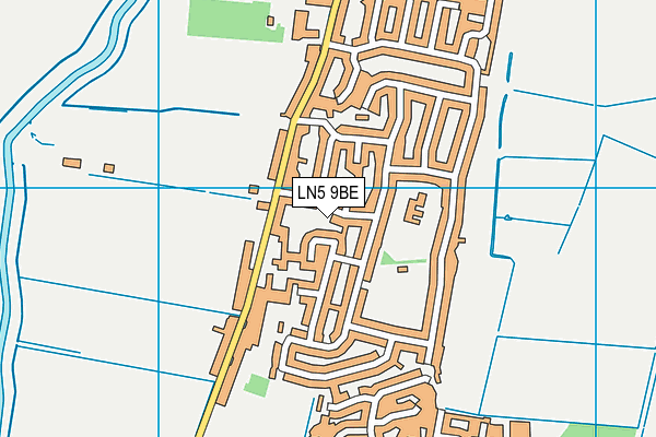 LN5 9BE map - OS VectorMap District (Ordnance Survey)