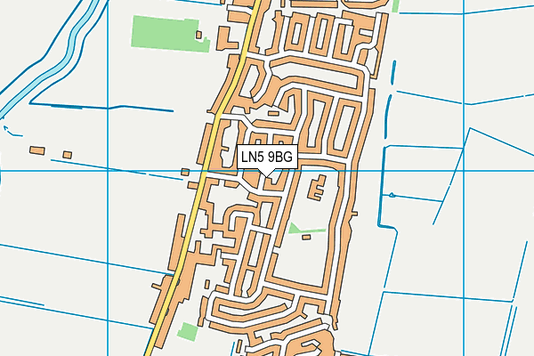 LN5 9BG map - OS VectorMap District (Ordnance Survey)