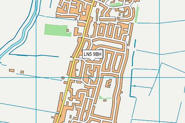 LN5 9BH map - OS VectorMap District (Ordnance Survey)