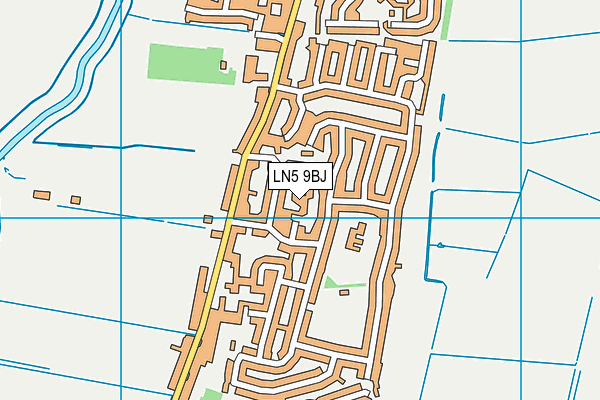 LN5 9BJ map - OS VectorMap District (Ordnance Survey)