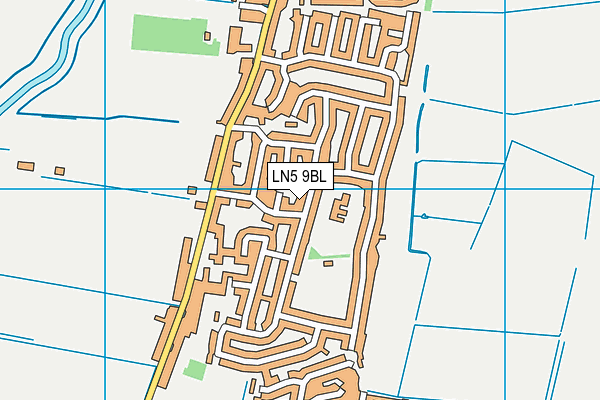 LN5 9BL map - OS VectorMap District (Ordnance Survey)