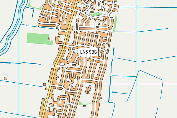 LN5 9BS map - OS VectorMap District (Ordnance Survey)