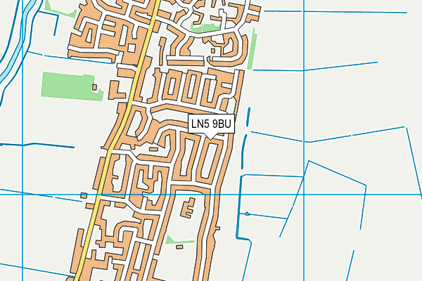 LN5 9BU map - OS VectorMap District (Ordnance Survey)