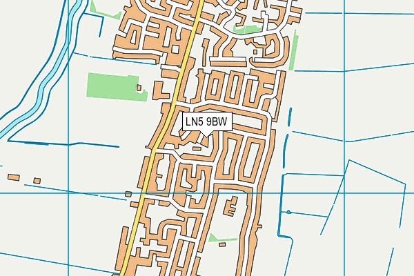 LN5 9BW map - OS VectorMap District (Ordnance Survey)