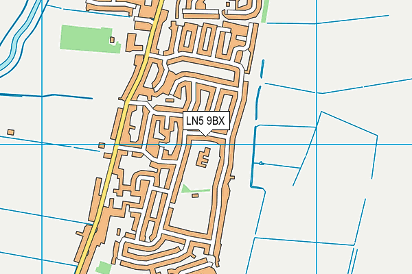 LN5 9BX map - OS VectorMap District (Ordnance Survey)