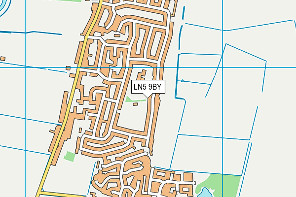 LN5 9BY map - OS VectorMap District (Ordnance Survey)