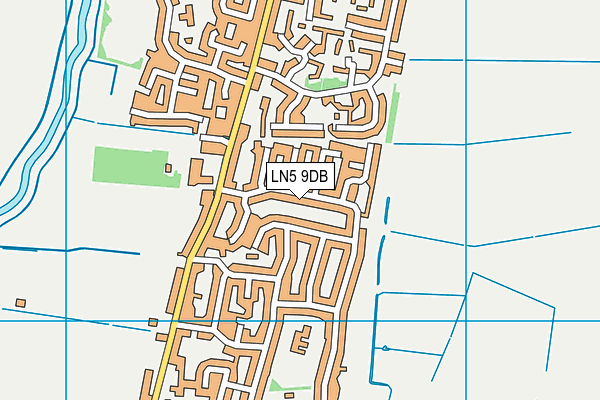 LN5 9DB map - OS VectorMap District (Ordnance Survey)