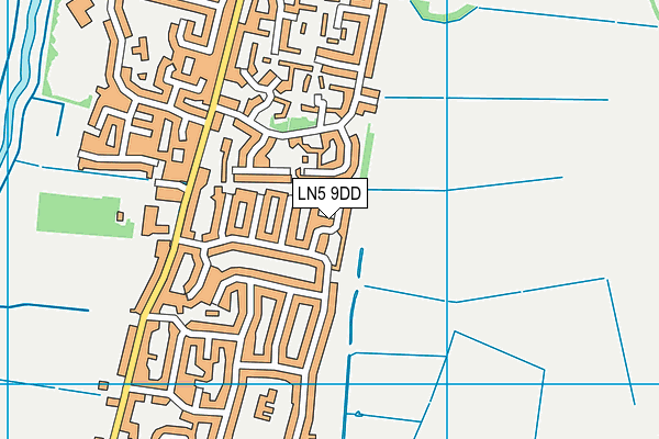 LN5 9DD map - OS VectorMap District (Ordnance Survey)