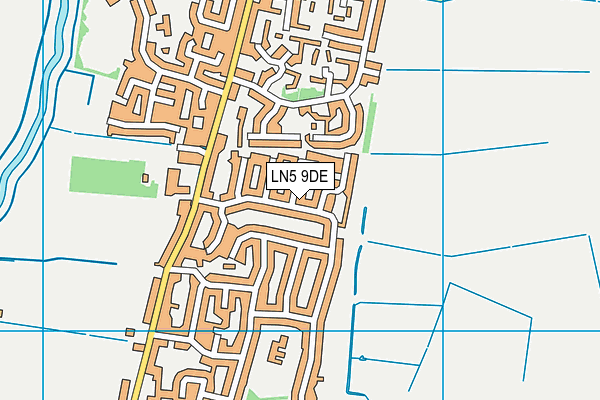 LN5 9DE map - OS VectorMap District (Ordnance Survey)