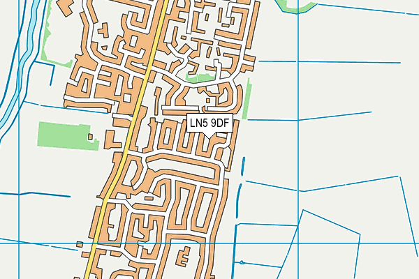 LN5 9DF map - OS VectorMap District (Ordnance Survey)