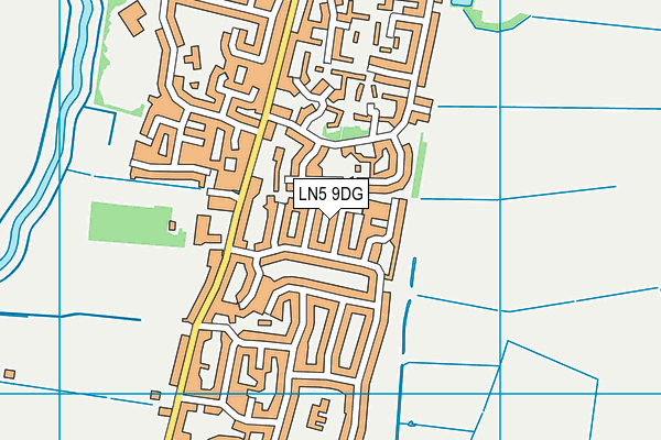 LN5 9DG map - OS VectorMap District (Ordnance Survey)