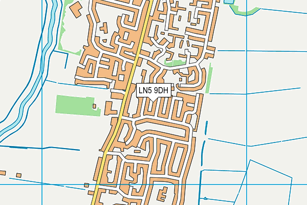 LN5 9DH map - OS VectorMap District (Ordnance Survey)