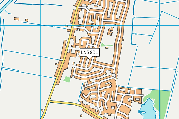 LN5 9DL map - OS VectorMap District (Ordnance Survey)
