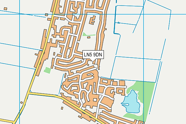 LN5 9DN map - OS VectorMap District (Ordnance Survey)